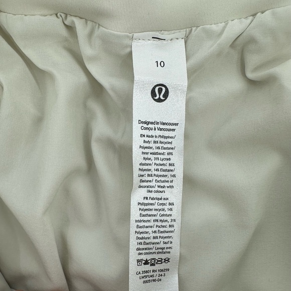 Lululemon Swift Mid-Rise Wide-Leg Lightweight Trouser Pant, Bone, Size 10, NWT - Picture 12 of 13